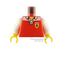 Product shot LEGO Minifigure Torso Ferrari Polo Shirt