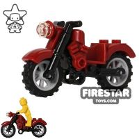 Product shot LEGO - Motorbike - Dark Red