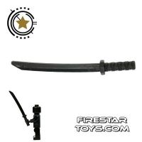 Product shot LEGO - Ninja Samurai Sword - Octagonal Guard - Black