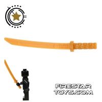 Product shot LEGO - Ninja Samurai Sword - Octagonal Guard - Pearl Gold