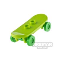 Product shot LEGO Skateboard with Bright Green Wheels