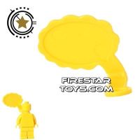 Product shot LEGO Speech Bubble - Cloud Edge - Right - Yellow