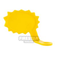 Product shot LEGO Speech Bubble - Spiked Edge - Right - Yellow