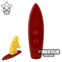 Product shot LEGO - Surfboard - Dark Red