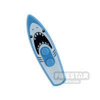 Product shot LEGO - Surfboard - White Shark Pattern