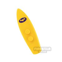 Product shot LEGO - Surfboard - Yellow with Batgirl Logo