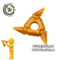 Product shot LEGO - Throwing Star - Pearl Gold