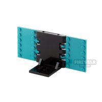 Product shot Minifigure Display Stand 2x2 Black and Dark Turquoise