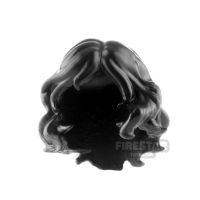 Product shot Minifigure Hair Mid Length Wavy with Left Side Parting