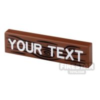 Product shot Personalised Tile 1x4 Wood Sign