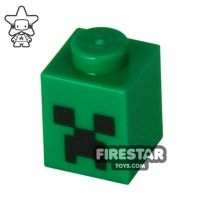 Product shot Printed Brick 1x1 - Minecraft Creeper