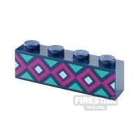 Product shot Printed Brick 1x4 Multicoloured Diamonds