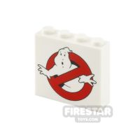 Product shot Printed Brick 1x4x3 Ghostbuster Logo