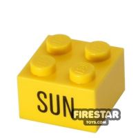 Product shot Printed Brick 2x2 - Calendar Brick - Sun