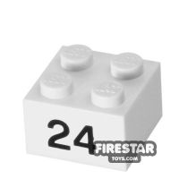 Product shot Printed Brick 2x2 - Number 24
