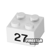 Product shot Printed Brick 2x2 - Number 27