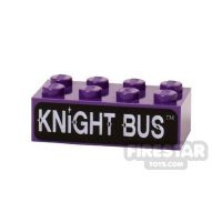 Product shot Printed Brick 2x4 Knight Bus