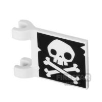 Product shot Printed Flag 2x2 - Skull and Crossbones - Jolly Roger