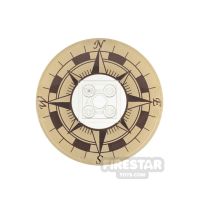 Product shot Printed Inverted Dish 6x6 Vintage Compass Rose