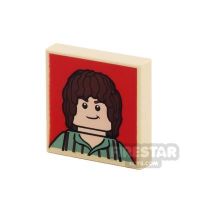Product shot Printed Inverted Tile 2x2 - LOTR Frodo Portrait