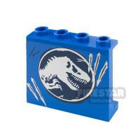 Product shot Printed Panel 1 x 4 x 3 with Side Supports Jurassic World Logo