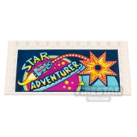 Product shot Printed Plate with Studs 6x12 Star Adventurer Sign