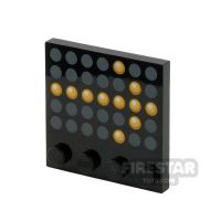 Product shot Printed Plate with studs 4x4 - Directional Arrow