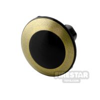 Product shot Printed Round Plate Stud 2x2 Gold Circle