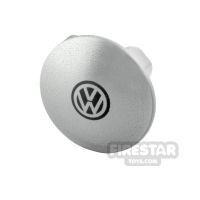 Product shot Printed Round Plate Stud 2x2 VW Logo