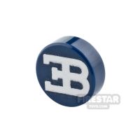 Product shot Printed Round Tile 1x1 Bugatti Logo