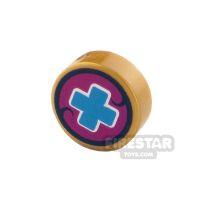 Product shot Printed Round Tile 1x1 Medical Cross