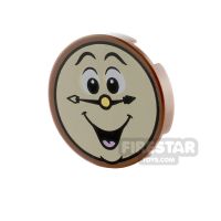 Product shot Printed Round Tile 2x2 Laughing Clock Face