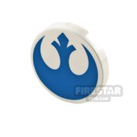 Product shot Printed Round Tile 2x2 Star Wars Rebel Logo