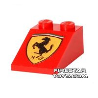 Product shot Printed Slope 2x3/25° - Ferrari Logo