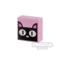 Product shot Printed Tile 1x1 Cat Face