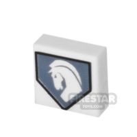 Product shot Printed Tile 1x1 - Horse Shield