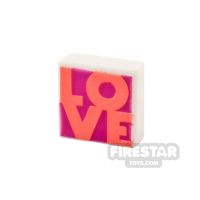 Product shot Printed Tile 1x1 Love