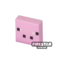 Product shot Printed Tile 1x1 - Minecraft Pig