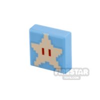 Product shot Printed Tile 1x1 Pixelated Super Star