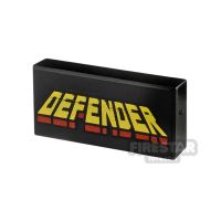 Product shot Printed Tile 1x2 Defender