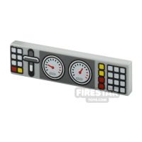 Product shot Printed Tile 1x4 Gauges Lever and Buttons