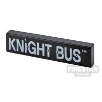 Product shot Printed Tile 1x4 - Knight Bus