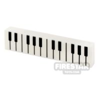 Product shot Printed Tile 1x4 Piano Keys
