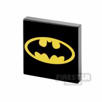 Product shot Printed Tile 2x2 Batman Logo