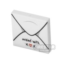Product shot Printed Tile 2x2 - Card Envelope - With Love - White