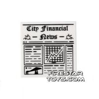 Product shot Printed Tile 2x2 - City Financial Newspaper