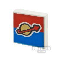 Product shot Printed Tile 2x2 Classic Space Logo