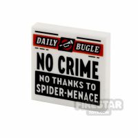Product shot Printed Tile 2x2 Daily Bugle Newspaper No Crime