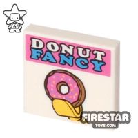 Product shot Printed Tile 2x2 - Donut Fancy