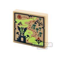Product shot Printed Tile 2x2 Elven Map